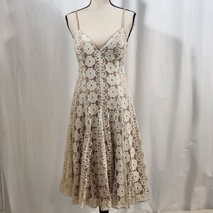 Eliza J Lace Spaghetti Strap Built In Bra Dress Size 6